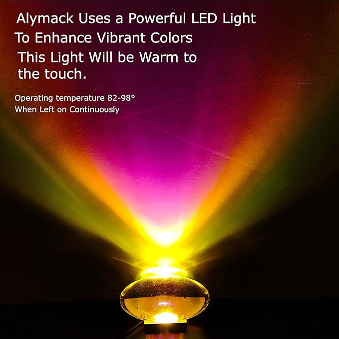 Sunrise Aura Light Mood Lamp - Adjustable Angel Eyes LED Projector Ambient Night Lights - RGB Colorful Backlighting Display Easy Color Change (Filter)