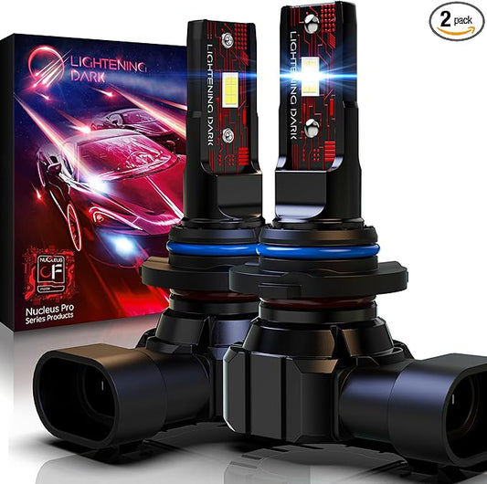 9006 Light Bulbs, HB4 9006 Fog Light Bulbs 6500K Xenon White Extremely Bright Wireless Fanless Bulbs(Pack of 2)