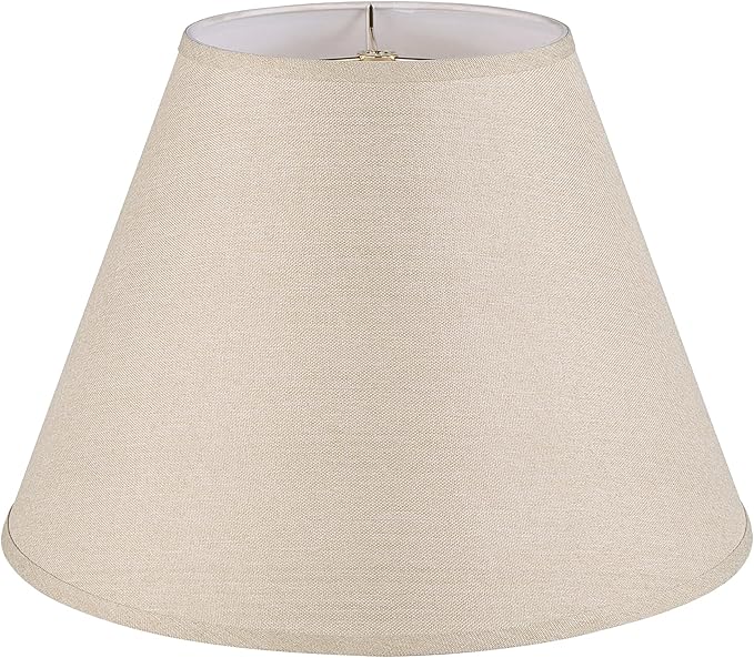 Aspen Creative 32092A Transitional Empire Shape Spider Construction Lamp Shade in Medium Brown, 9" Top x 18" Bottom x 13" Slant Height