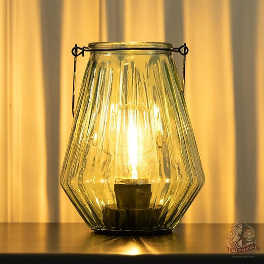 Battery Operated Lamp Hanging,Cordless LED Table Lamp with Timer, Decorative Lantern Lights Outdoor Indoor Decor for Patio/Home/Hallway/Deck/Spareroom/Bedroom/Tabletop/Fireplace/Vintage Style (LGreen)