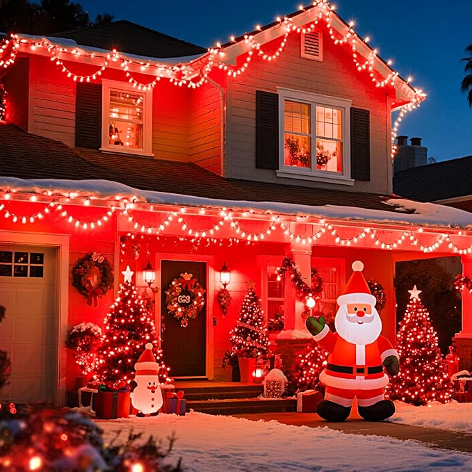 Brightown 50 Pack C9 Incandescent Bulbs, Christmas C9 Replacement Bulbs for Christmas String Lights, Christma Tree, Indoor Outdoor Holiday Decor, E17 Intermediate Base, 7 Watts, Red