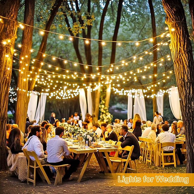JMEXSUSS 1000 LED Warm White Christmas String Lights with Remote, 8 Modes Plug-in for Indoor Outdoor Bedroom Garden Yards Thanksgiving Party Holiday Wedding Decor