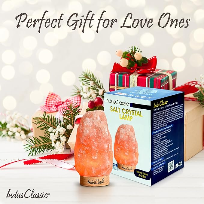 LN-02 Himalayan Pink Crystal Rock Salt Lamp 4~7 lbs with Dimmer Control Switch, Quality Gift Packaging