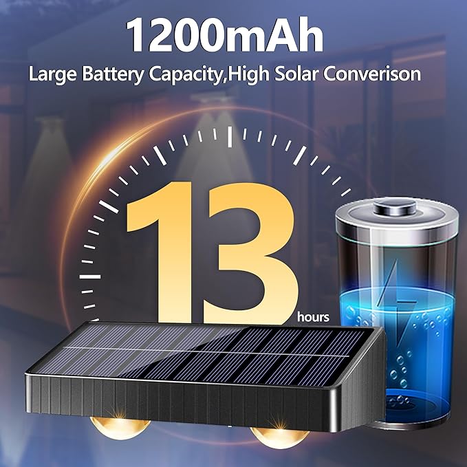 Brizled Solar Fence Lights Outdoor, 12 Pack 6 Modes 2700/4500/6500K 250ml Fence Solar Lights, IP65 Waterproof Outdoor Wall Light Landscape Lighting for Backyard Garden Patio Deck Railing Wall Poolside