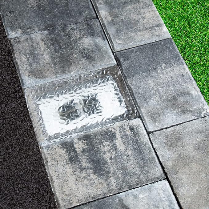 6x9 Cool White Solar Powered Paver Light, Driveways, Walkways, Patios, DIY Easy Install, No Wiring, Up to 7,000 lbs of vehicular Traffic