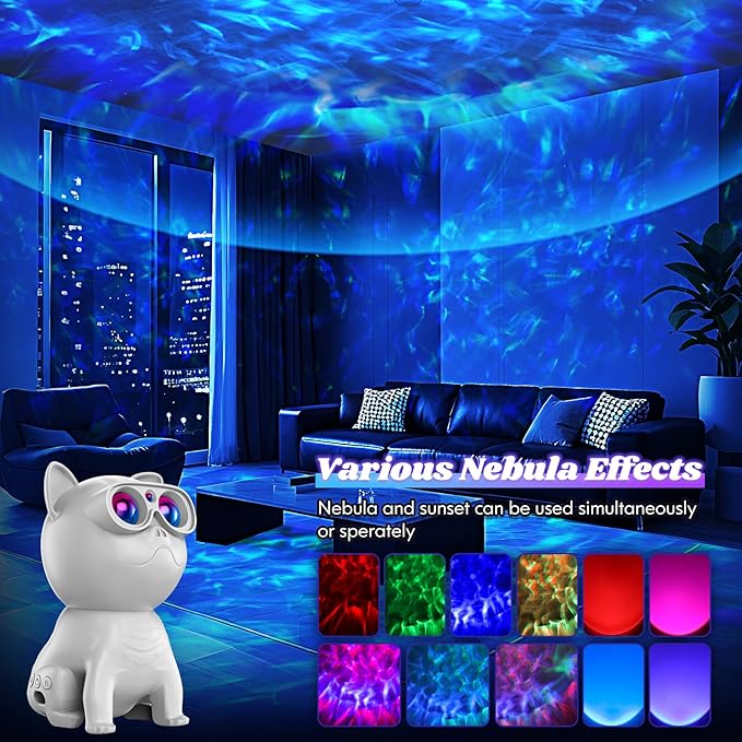 Galaxy Light Projector, Pet Dog Nebula Ceiling Night Light for Bedroom with Remote and Timer, 41 Color Modes for Kids Room Decor, Adults Game Room, Gift for Kids, Friends, Birthday, Party, Christmas
