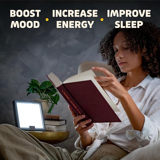 Circadian Optics Lumine Light Therapy Desk Lamp | As Seen On Shark Tank | 10,000 LUX UV-Free Full-Spectrum LEDs | Powerful & Large Light Panel | Sunlight Lamp for Seasonal Blues, Focus, Energy & Sleep