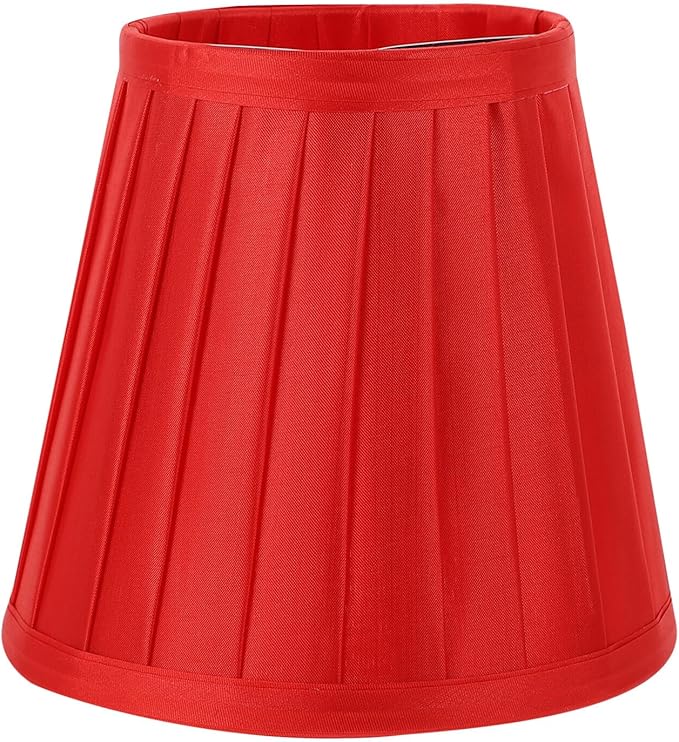 Simple Lampshade Large Red Fabric Lampshade for Table Bedside and Floor Lamps