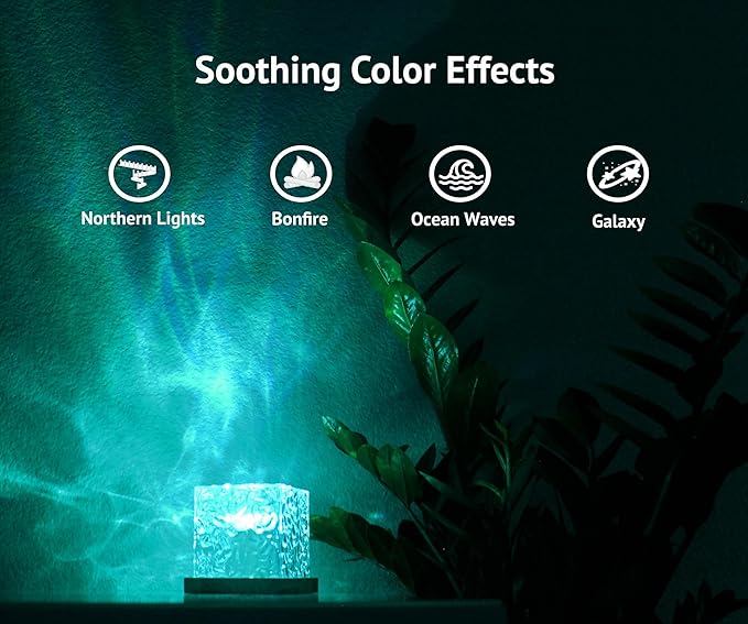 Ocean Wave Light Projector | Northern Lights Aurora & Crystal Ripple Lamp | Ocean Mood & Night Light with Remote, Multi-Mode Moving Waves & Aurora Effects for Bedroom, Living Room & Romantic Ambience