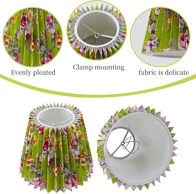 Small pleated lampshade chandelier shades set of 6. Lampshade for Wall Lamp.chandelier shades.small table lamps.For Cutting Edge bulbs.light bulb shade.chandelier light covers.4" X 5" X 6"