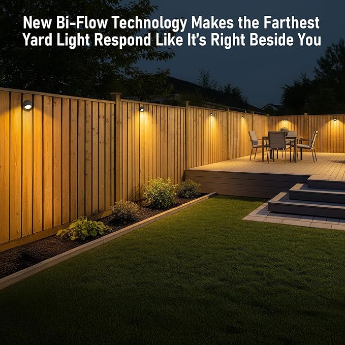 LEONLITE Alter-Link Series RGBCW LED Low Voltage Deck Lights, Bi-Flow Controller Included, 12V-15V AC Smart Low Voltage Landscape Step Lighting, 1800K-5000K Color Changing Fence Light, Pack of 6