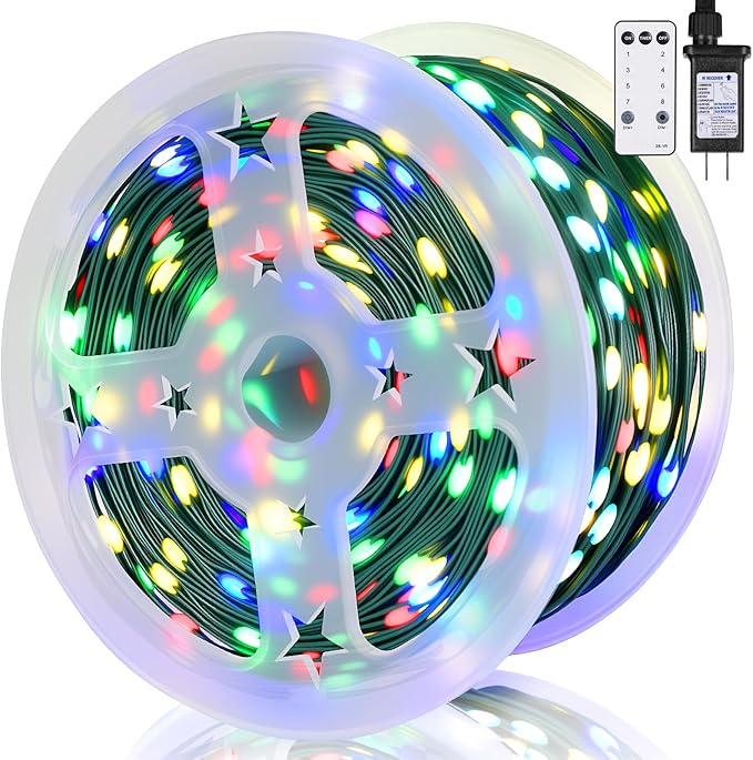 HYH Christmas Lights 1300 LED 426FT Outdoor Waterproof Christmas String Lights Connectable Fairy Tree Xmas Long Light Decorations with Remote Plug in for Indoor Party Yard Garden-Multicolored