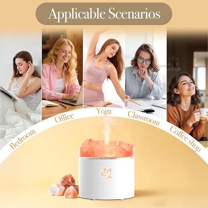 Scent Diffuser - White Aromatherapy Diffuser for Bedroom Yoga Hotel SPA - Sounds Below 35dB with Peaceful Sleep for Women