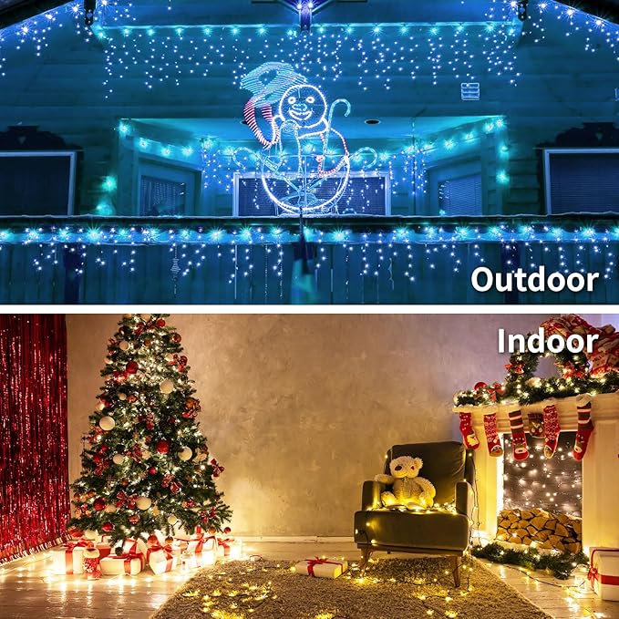150 FT Waterproof Led Strip Lights for Outdoor Indoor, Cool White, Warm White, Blue, 16 Multiple Color Changing Led Light with Remote Control (150 feet)