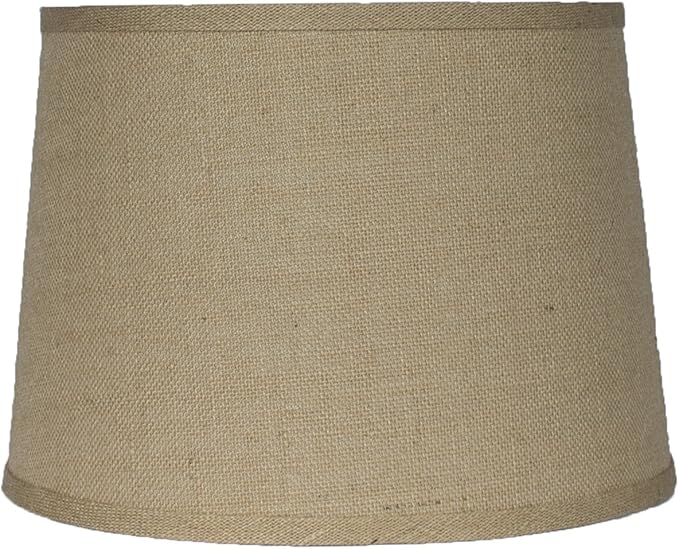 Urbanest French Drum Burlap Lampshade, 10-inch by 12-inch by 8.5-inch, Natural