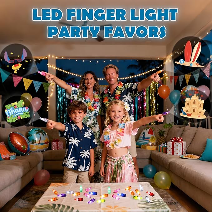36 Pcs Blue Alien Party Favors LED Finger Lights, Goodie Bag Stuffers Classroom Treasure Box Prizes, Glow Toys Pink and Blue Party Gifts for Kids