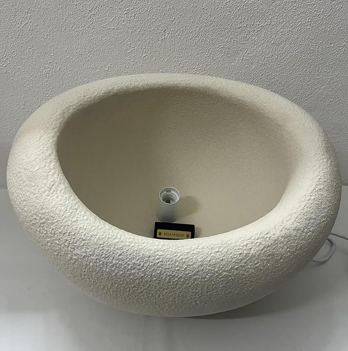 Scandinavian Pendant Lights Kitchen Island Beige White Concrete Cement Look Pendant Light Dome Hanging Lamp Wabi Sabi Chandelier - Large