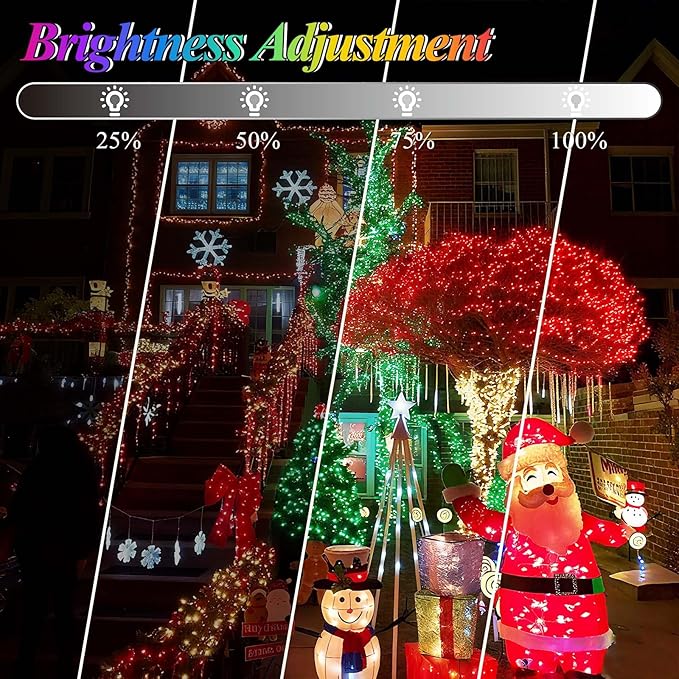 LitHome 204 LED Christmas Net Lights Outdoor, 9.8ft x 6.6ft Color Changing Christmas Net Lights with Remote, 35 Colors 9 Modes Connectable RGB Mesh Light Blue Plug in for Bushes, Xmas, Garden Decor