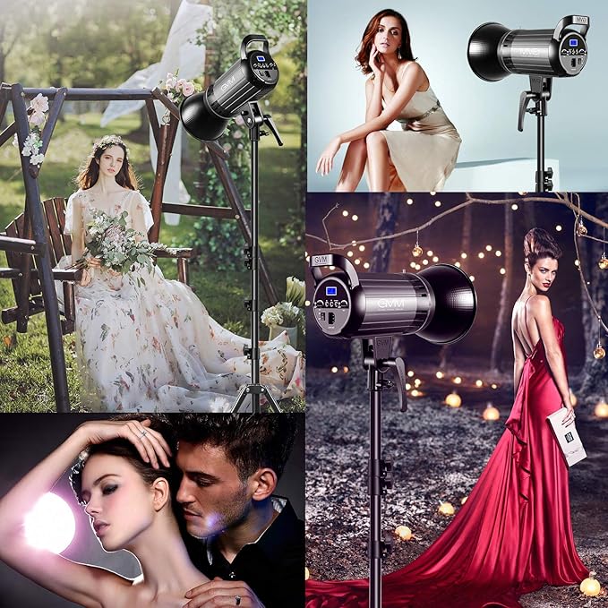 GVM Great Video Maker 100W Bi-Color LED Video Light with Bowens Mount, APP Control, Lantern Softbox, Dimmable 3200K-5600K, CRI 97+