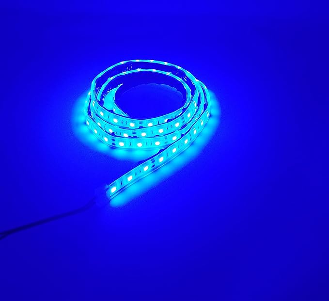 IP68 8FT Blue Marine Submersible LED Light Strip 12V, LED Rope Lights, Waterproof Led Lights, Under Gunnel Lights