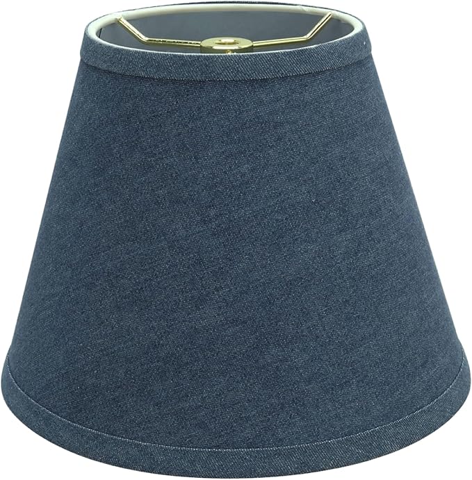 Aspen Creative 32177A Transitional Hardback Empire Shape Spider Construction Lamp Shade in Washing Blue, 9" wide (5" x 9" x 7")