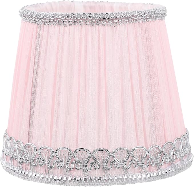 Fabric Lampshade Accessory Light Cover Replacement for Indoor Decor Elegant Pleated Design Easy to Install Structure Warm Atmosphere for Bedroom and Living