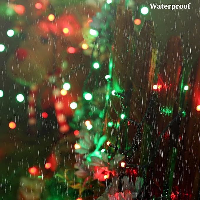 iBaycon Color Changing Christmas Lights, 33FT 100 LED RGB Christmas String Lights Outdoor, Fairy Twinkle Tree Lights with Remote Timer Plug in for Xmas Room Indoor Party Holiday Decorations