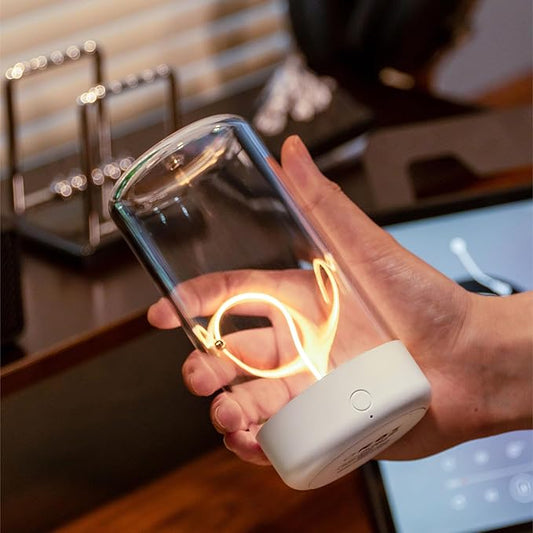 AUGE LIGHT Mini Minimalist Table Lamp Cordless LED Desk Lamp Rechargeable Modern Night Lights Portable Nightstand Lamps Unique Ambient Light Mood Lighting for Bedroom, Beside, Nursery