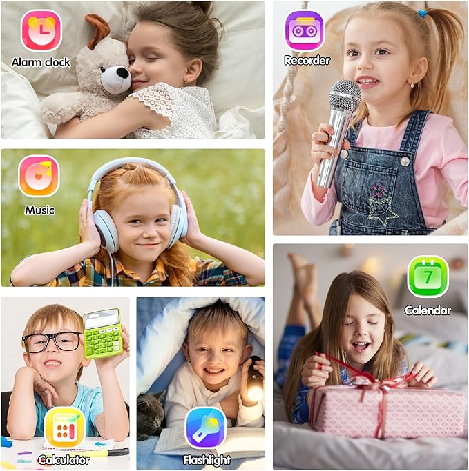 Smart Watch for Kids Toys for Girls Ages 4-12 Years Old, Kids Smart Watch Girls Toys with 24 Puzzle Games HD Touch Screen Camera Alarm Clock Birthday Gift for 6 7 8 9 Year Old Girl