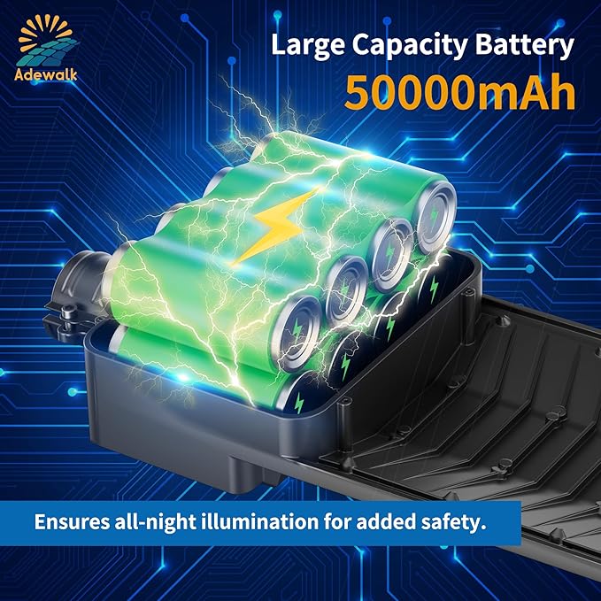 10000W Solar Street Light Outdoor, Commercial Grade Outdoor Solar Lights Dusk to Dawn, Large Panel Pro Outside Light with Motion Sensor and Remote, Solar Parking Lot Lights for Yard, Country 2 Pack