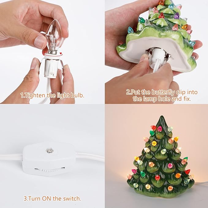 WATERGLIDE 2 Pack Accessory Cord with Clear Bulb, 6 FT UL Listed Replacement Lamp Cord with ON/Off Switch, Perfect for Christmas Village House, Craft Projects, Halloween Holiday Decoration