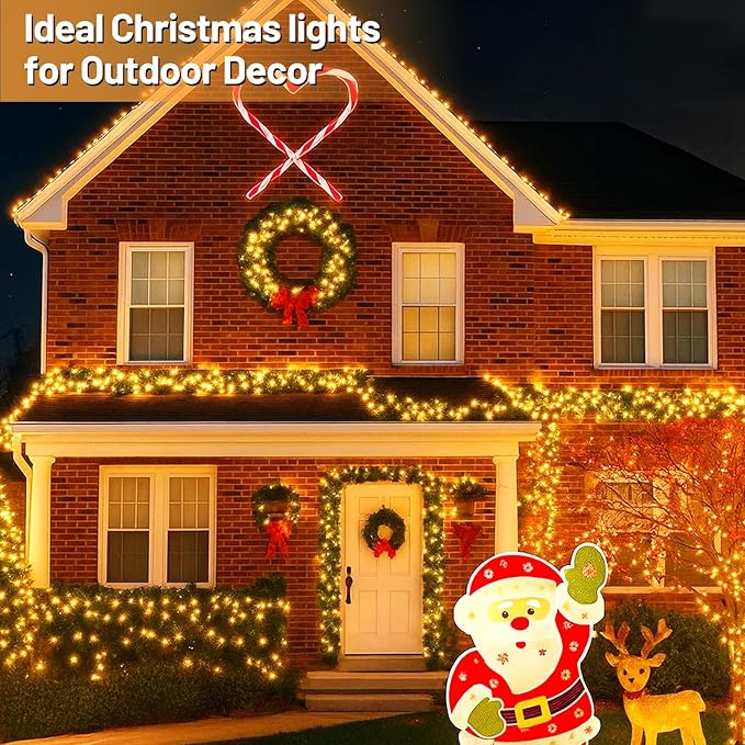 Christmas Lights 1000 LED 328 FT, IP67 Waterproof Christmastree Lights with 8 Modes, Remote Control 3 Timers & Memory Function Xmas Decorations for House and Holiday (Warm White)