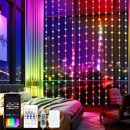 Aogist 2-Pack Color Changing 16ft 50LED Smart Fairy Lights with Music Sync APP Remote Control,USB/Battery Operated Waterproof Timer String Lights for Outdoor Christmas Wedding Bedroom Party Decor