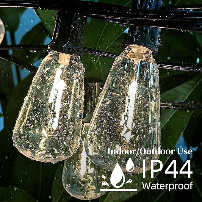 10 Pack ST38 Replacement Bulbs,Shatterproof Plastic Vintage LED Edison Bulbs C7/E12 Base 0.6W Clear Energy-Efficient Warm White 2700K for Indoor/Outdoor String Lights
