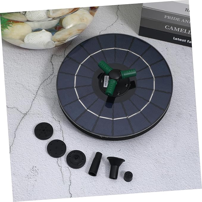 Solar Powered Fountain Pump for Bird Bath Floating Solar Fountain LED Color Changing Lights for Outdoor Garden Pool Easy Installation Water Feature