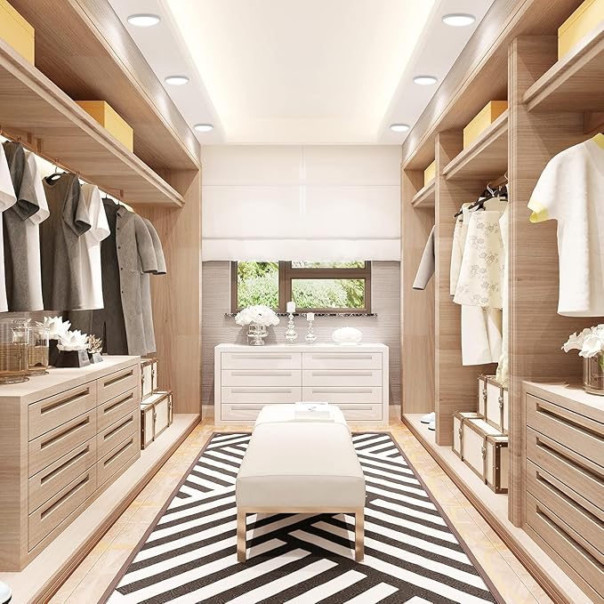 Flush Mount Ceiling Light Fixture - ETL Certified - 9 Inch Dimmable 5000K Daylight White LED, 0.63'' Ultra Thin Round Design for Bedroom, Bathroom, Kitchen, Hallway, Basement, Closet (1-Pack)‌