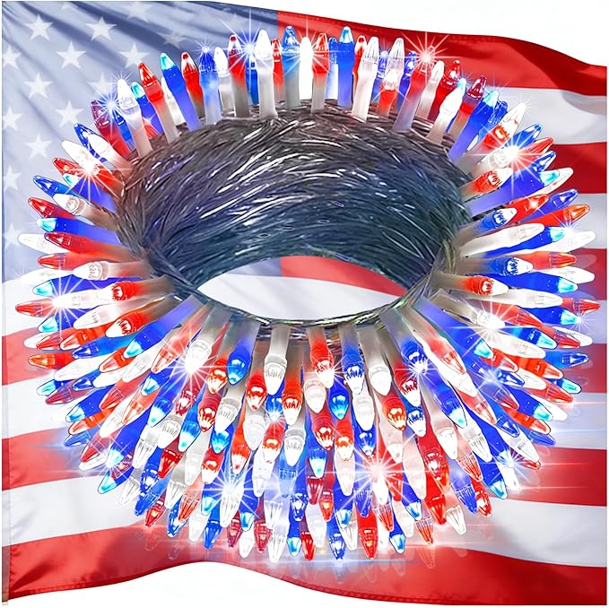 1500LED Christmas Lights Outdoor Use, 470ft 12 Modes Red Blue and White LED String Lights with Timer Dimmable, Waterproof Christmas Tree Lights for Xmas Patio Yard Fence Balcony Garden Decor