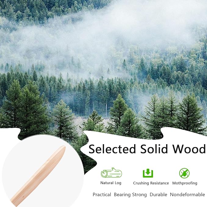 52" Wood Ceiling Fans with Lights and Remote Control,Indoor Outdoor 3 Blades Wooden Ceiling Fan for Garage,Patio,Living Rooms,Bedrooms,Offices,Farmhouse(Nickel+Raw wood)