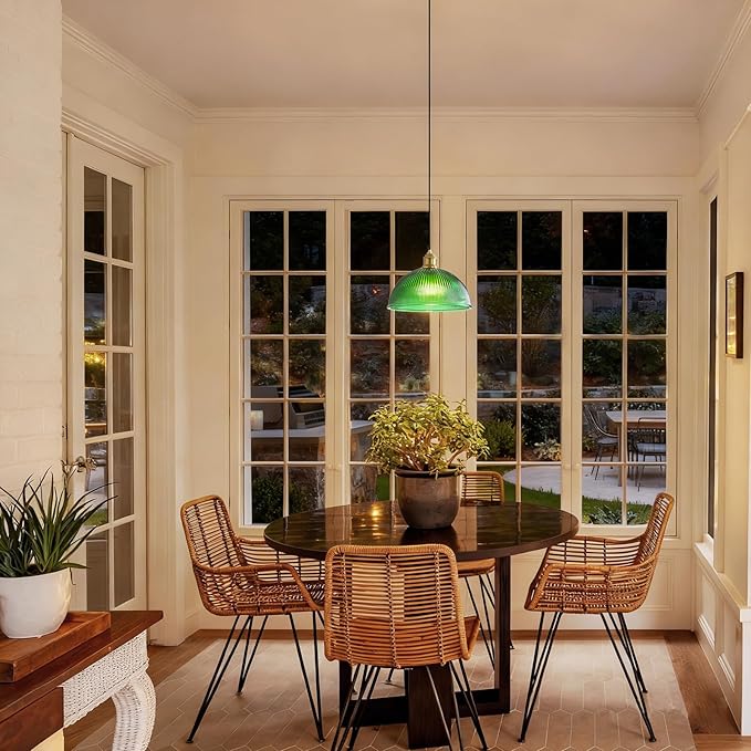 Vintage Pendant Light Fixtures: Glass Pendant Lights Kitchen Island, Modern Green Pendant Light Fixture for Bedroom Dining Room