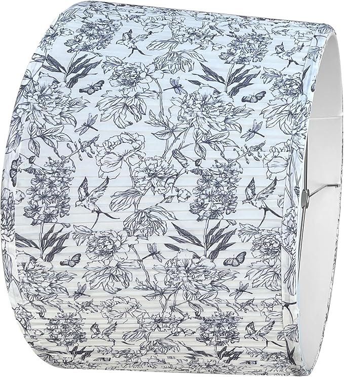 TOOTOO STAR Large Pleated Lamp Shades for Floor Lamps, 14.5" Top x16" Bottom x 10" High, Easy to Assemble, Replacement Print Drum Lampshades for Table Lamps & Bedside Lamps
