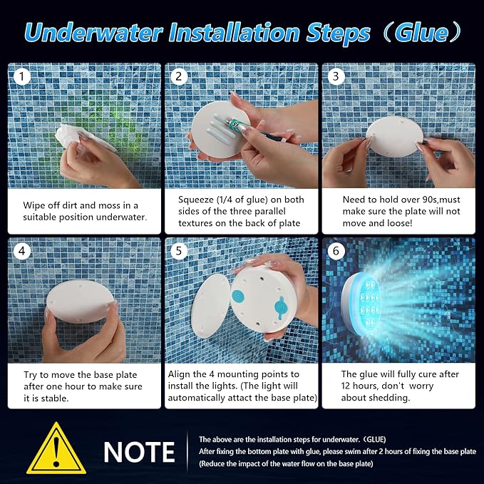 Pool Lights, Rechargeable Submersible LED Lights, IP68 Waterproof Underwater Lights,16 Color Changing Floating Lights with Remote, Magnets, Suction Cups for Bathtub,Pond,Party-8 Pack