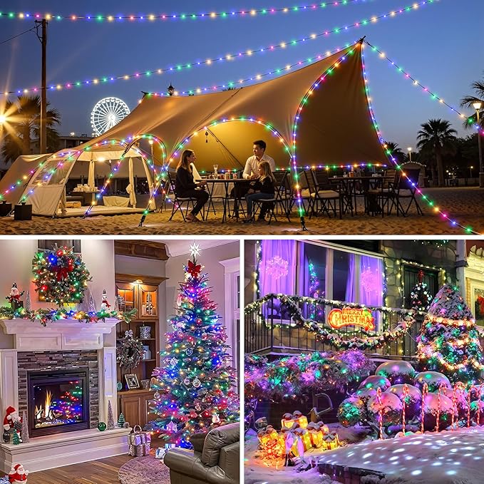 Mlambert 1500 LED Christmas Lights 492FT, Outdoor Waterproof Dimmable Fairy Lights with Remote, 8 Modes Indoor Lighting for Holiday Décor, Multicolor