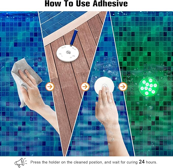 Rechargeable Submersible LED Lights with Remote, USB Color Changing Aquarium Lights with Magnet Suction Cups, Waterproof Underwater Pool Lights for Inground Pool Shower Hot Tub Accessories, 2Packs