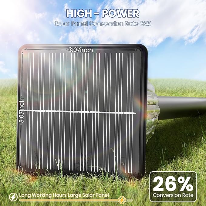 HIGH-Power 2-in-1 Warm&Cold,8 Pack Super Bright Solar Lights Outdoor IP65 Waterproof,3000/12000K Pathway Lights,Up to 28 Hrs for Yard,Patio,Landscape,Sidewalk,Driveway,Lawn