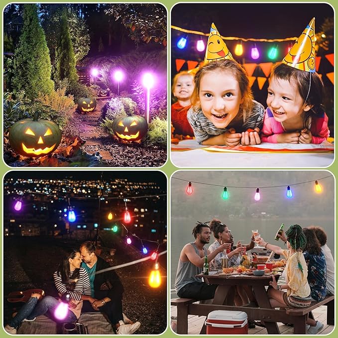 30-Pack Orange String Light Bulbs, S14 LED Replacement Bulbs for Outdoor String Lights, Patio Light Bulbs, 1W E26 Base for Christmas Halloween,Holiday Lighting,Home Decor