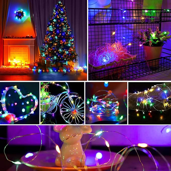ZGWJ Fairy Lights Battery Operated, 24 Pack Colorful Twinkle String Lights 20 LED 7FT Mini LED Lights for Bedroom Decor, Easter, Halloween, Christmas, Wedding Party Indoor and Outdoor Decorations
