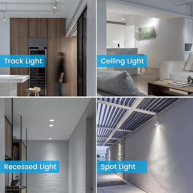 10 Pack Dimmable MR16 LED Bulbs, 12V 5W(50-Watt Equivalent), 5000K Daylight White, GU5.3 Bi-Pin Base, 40-Degree, Indoor/Outdoor Landscape Spotlight Track Recessed Lighting