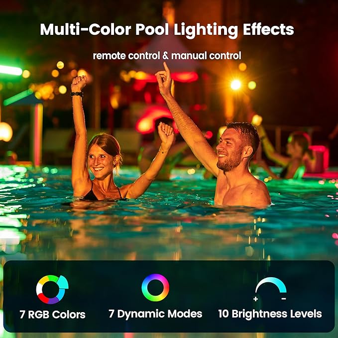 SURAIELEC 6 Inch LED Spa Lights, 12V AC Color Changing Pool Lights for Inground Pool, Underwater Spa Light with Remote Control, Fits for 6" Small Wet Niches, 15W(150W Equivalent), 50FT Cord