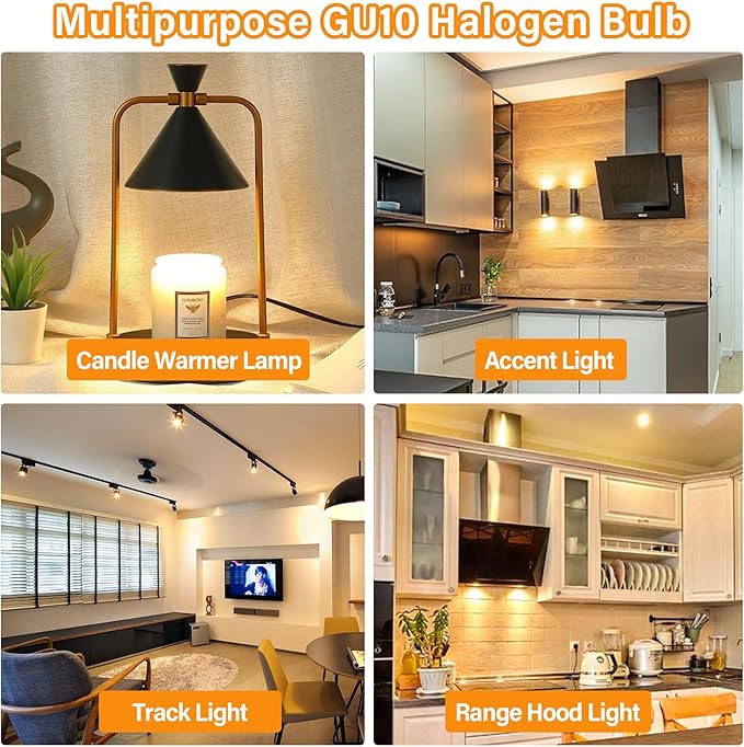 Candle Warmer Light Bulbs Accessories, 4Pcs 50 Watt Wax Warmer Bulbs for Full Size Adjustable Temperature Candle Warmer Lamp