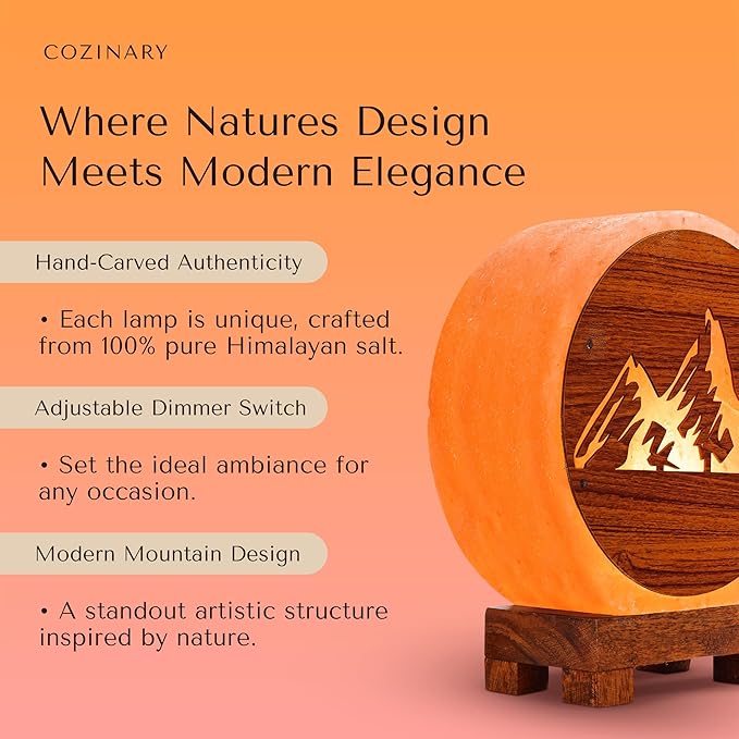 Pink Himalayan Salt Lamp with Dimmer – Handcrafted Miniature Mountain Design - Unique Cozy Light for Relaxation and Ambient Glow - Ideal for Home and Office Decor - 8x4x9 in, 11 lbs